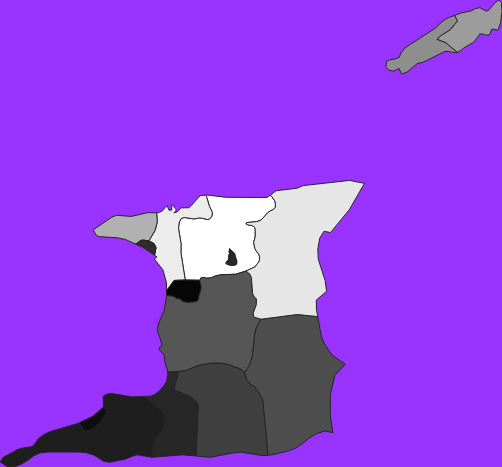 Trinidad and Tobago elevation map